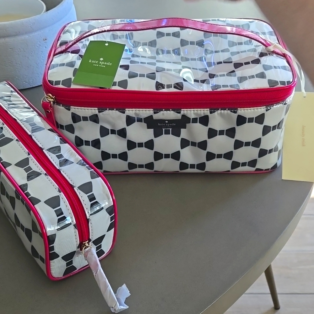 NEW NWT Kate Spade Travel Vanity Case Large Colin Whitehall 2 pieces